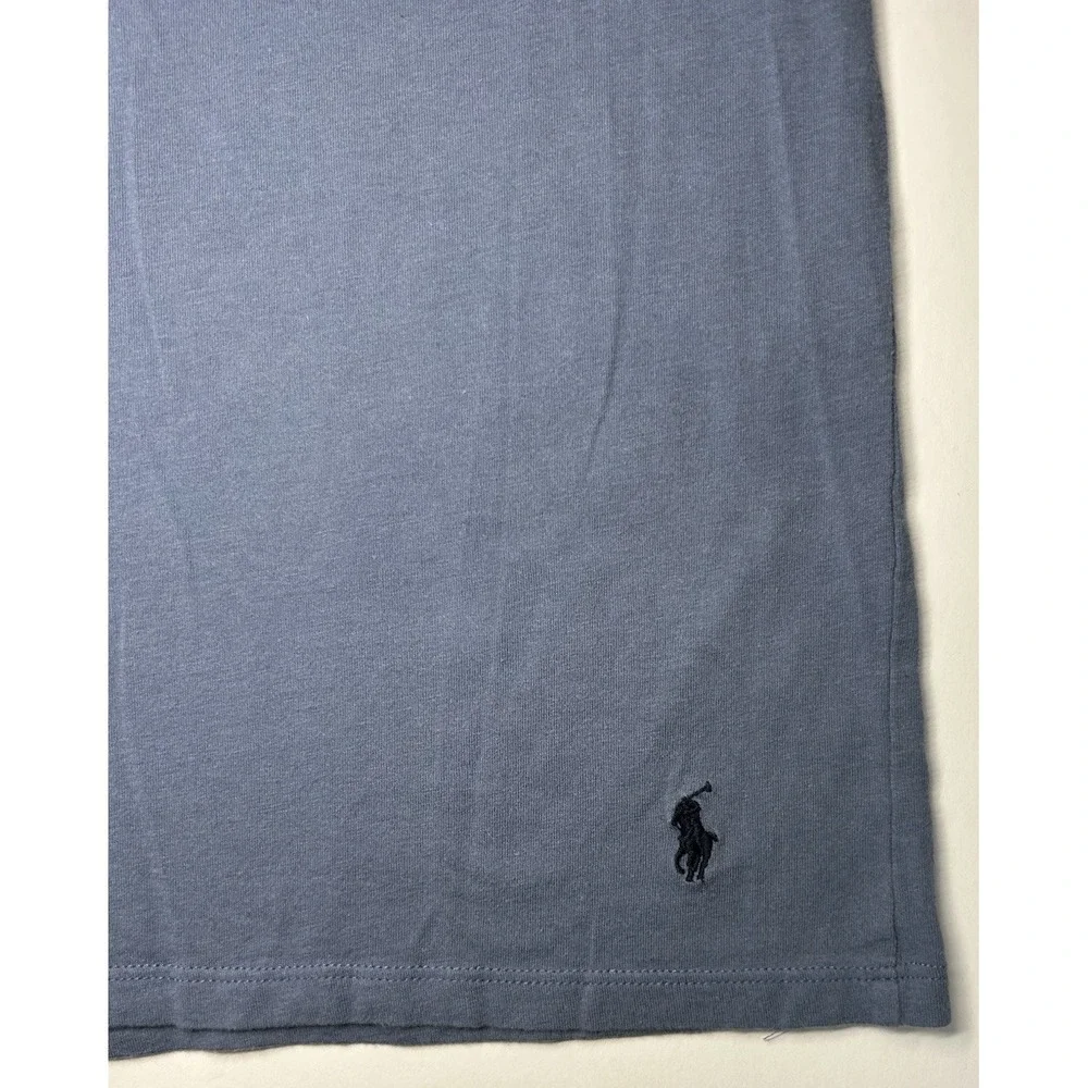Ralph‎ Lauren Pony Short Sleeve V-Neck T-Shirt Blue Gray Toddler Size Medium